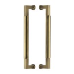 M Marcus Heritage Brass Back to Back Door Pull Handle Bauhaus Design 330mm length